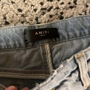 Michael amiri jeans destoryed light slouch NEW